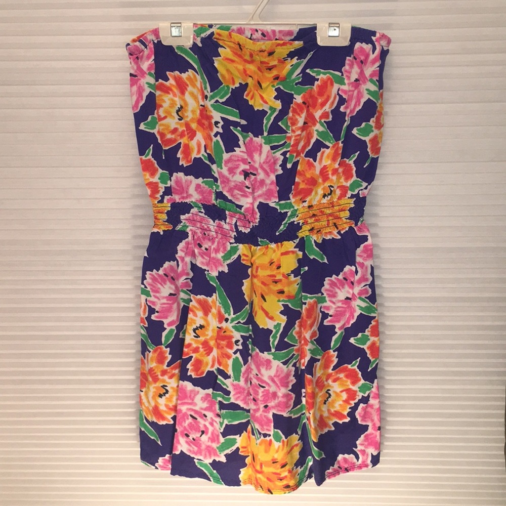 Aerie floral strapless dress